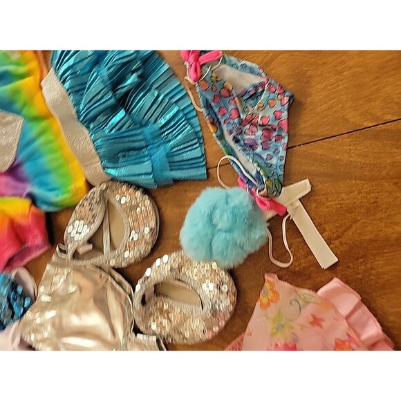 Build A Bear Workshop BABW Girl Bear Clothes Huge lot Cheer Rainbow etc.. - Picture 10 of 14